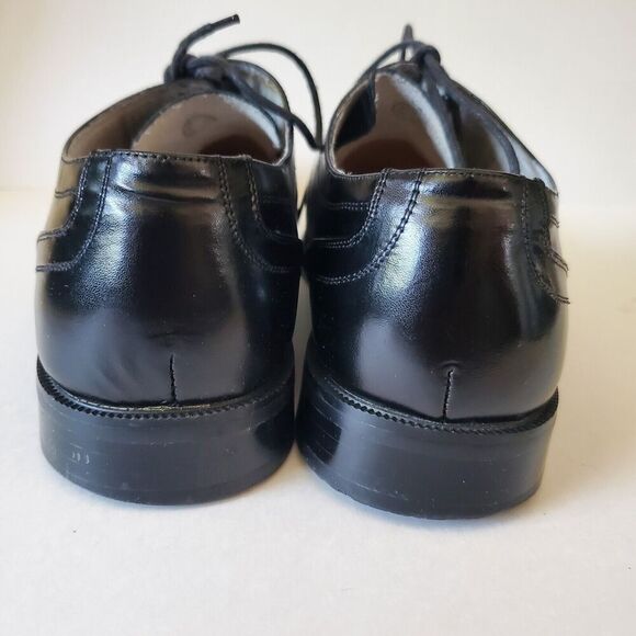 GIORGIO VENTURI‎ Black Men's Leather Cap Toe Oxford Shoes SZ 9 M Dress Payless - Picture 7 of 16